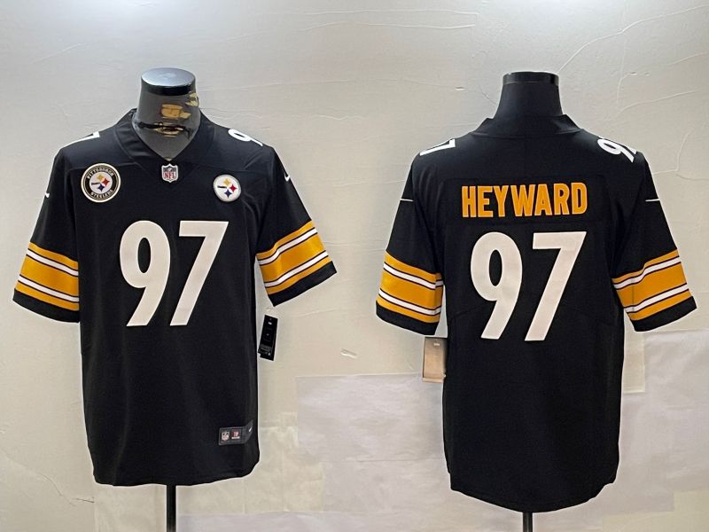 Men Pittsburgh Steelers #97 Heyward Black 2024 Nike Limited NFL Jersey style 5